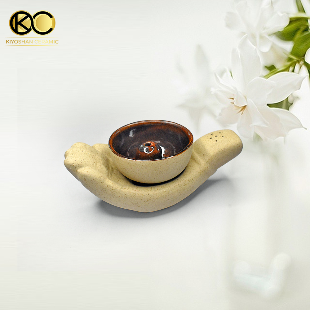 Hand Oil lamp & Incense Stick Holder